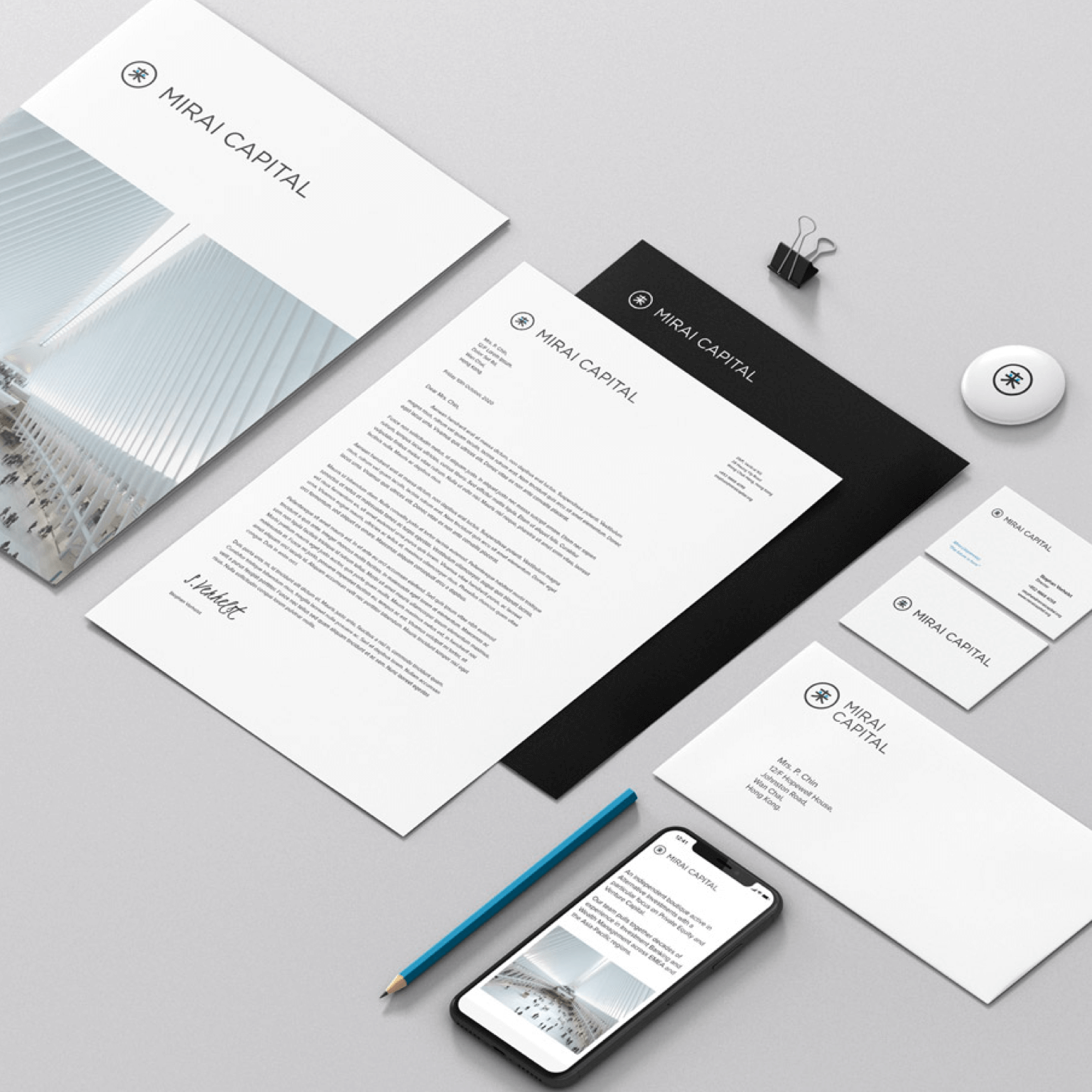 mirai capital stationery design hong kong