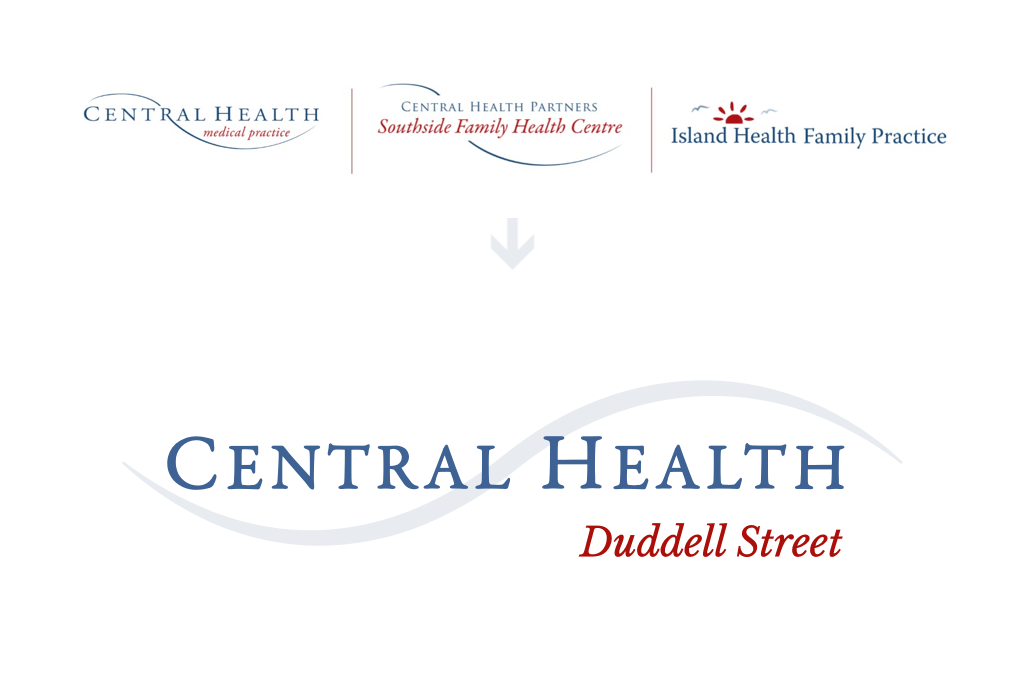Central Health logo design evolution